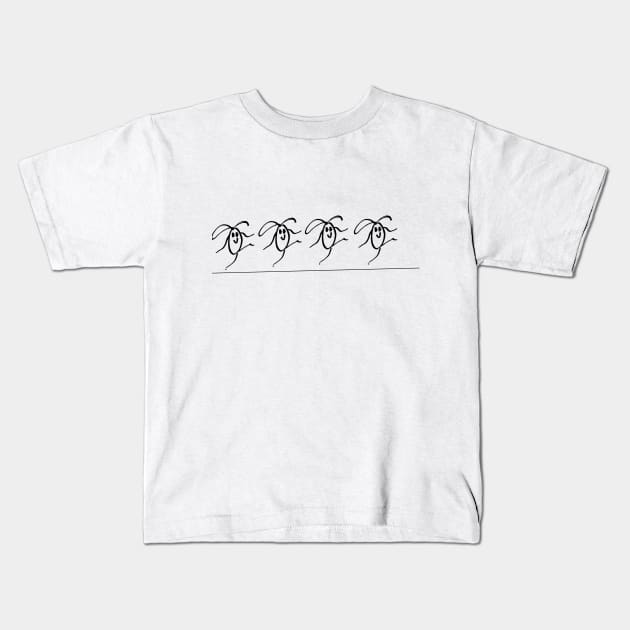 Line Dance Kids T-Shirt by Sinauctor
